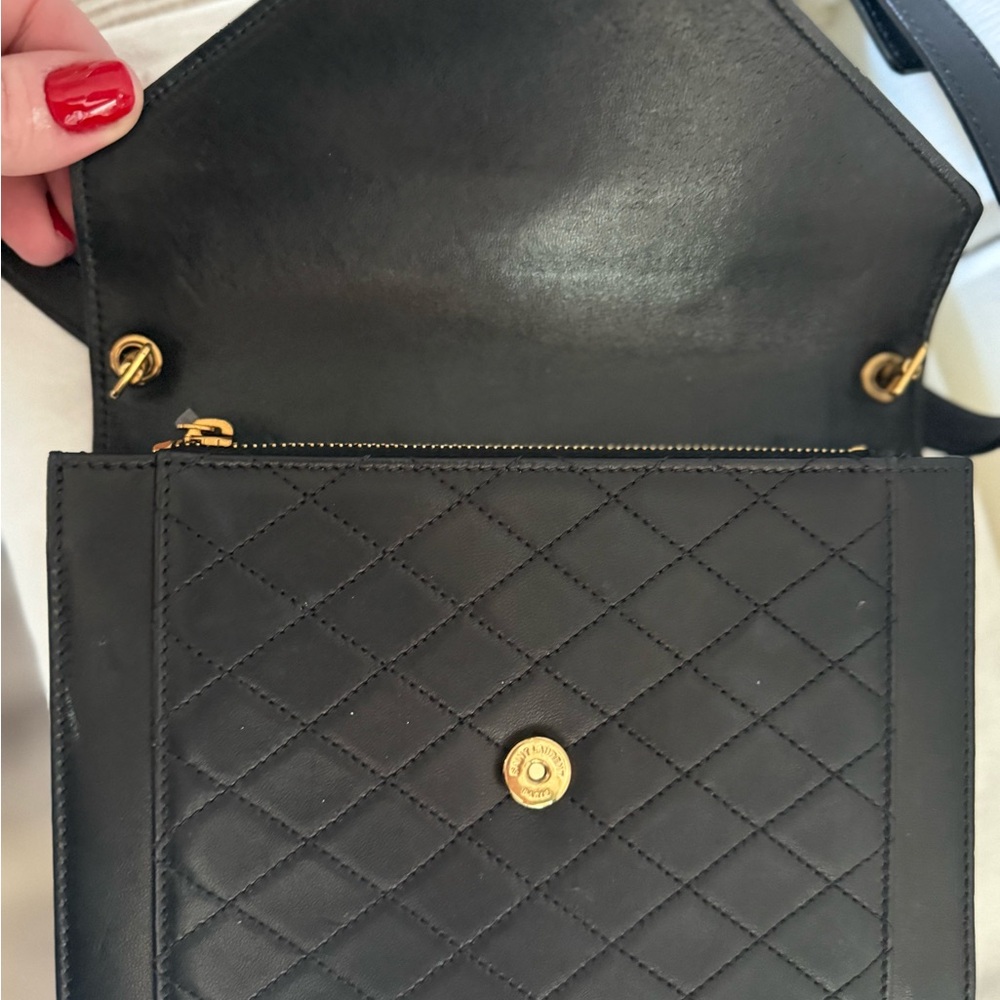 Saint Laurent Gaby Black Quilted Leather Shoulder Bag - Picture 4 of 16